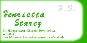 henrietta starcz business card